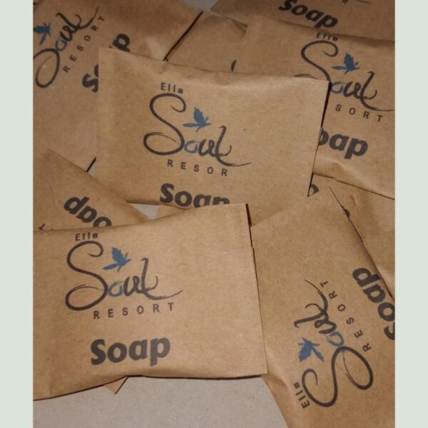 soap - in eco friendly pack with logo (12g )